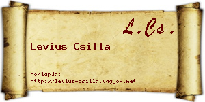 Levius Csilla névjegykártya